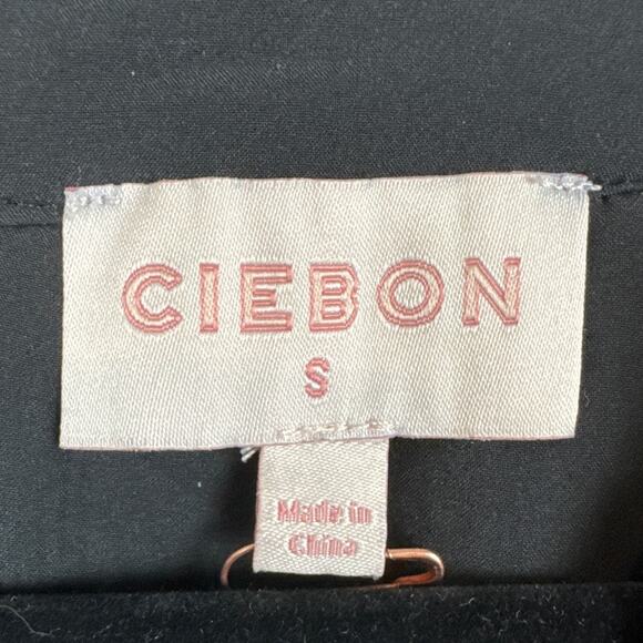 Ciebon Maja halter Dress Plisse' Pleats Deep V Neck Black SZ S NWOT Designer - Picture 8 of 10